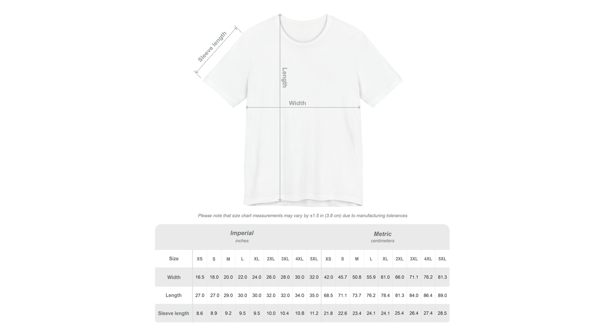 Sizing and Return Policy
